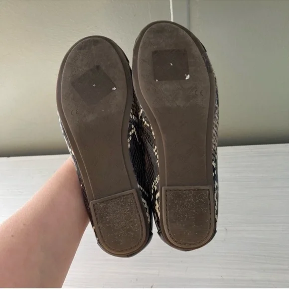 Vionic Minna Boa Ballet Flats Snakeskin Black Leather Bow Slip On Casual - 8.5 - Picture 7 of 10